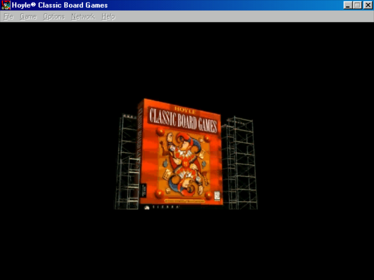 Title screen of Hoyle Classic Board Games