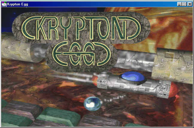 Title screen of Krypton Egg