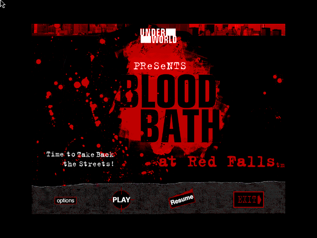 Title screen of Blood Bath at Red Falls