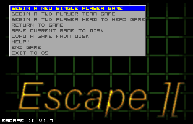 Title screen of Escape 2