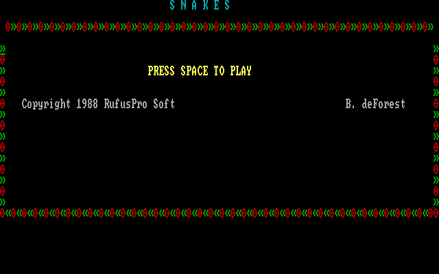Title screen of Snakes