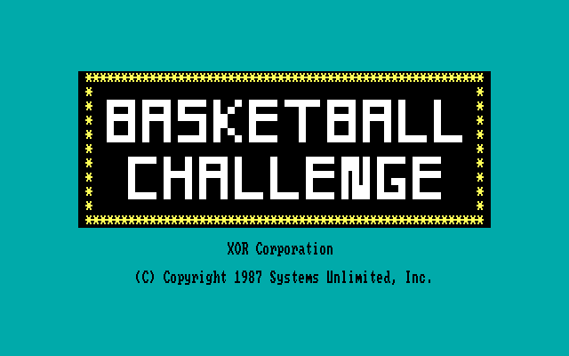 Title screen of Basketball Challenge