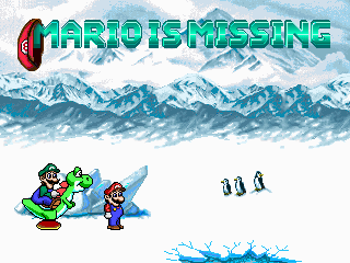 Title screen of Mario is Missing! Deluxe