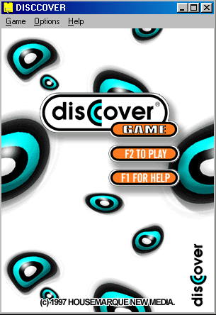 Title screen of Disccover