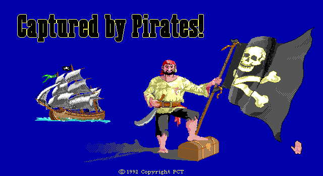 Title screen of Captured by Pirates!