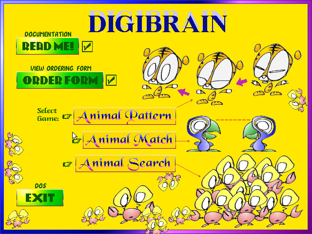 Title screen of DigiBrain