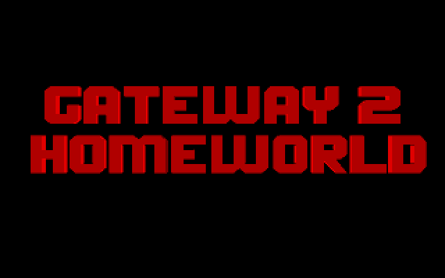 Title screen of Gateway II: Homeworld