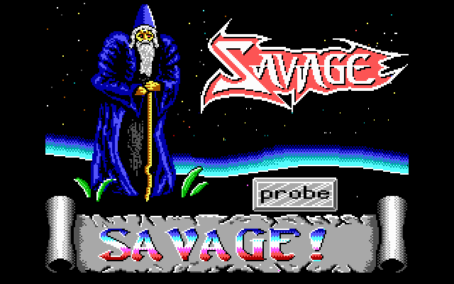 Title screen of Savage