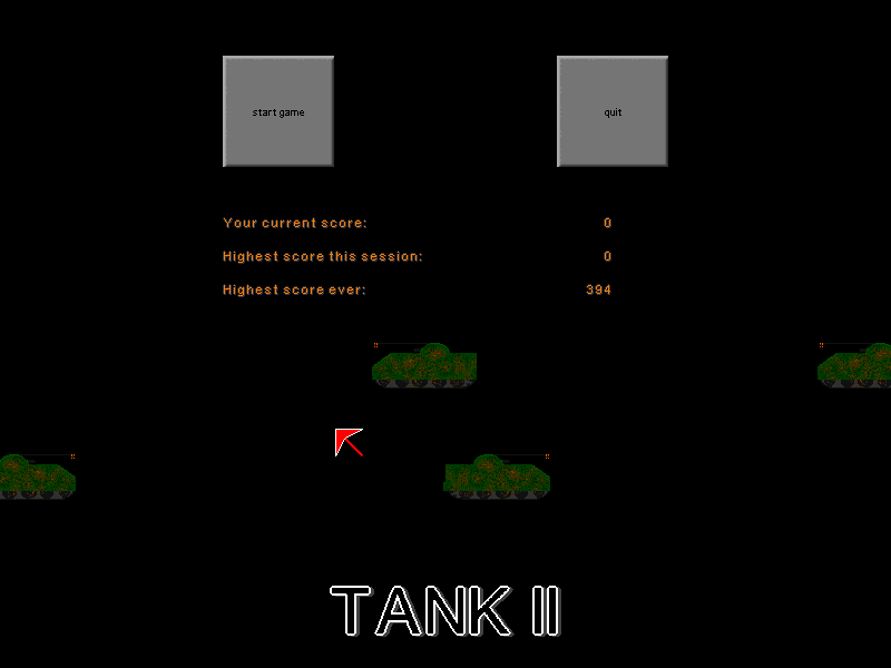 Title screen of Tank2