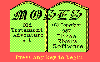 Title screen of Moses: Old Testament Adventure 1