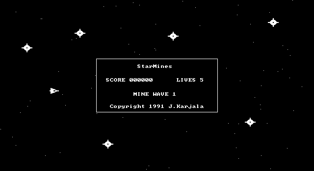 Title screen of StarMines