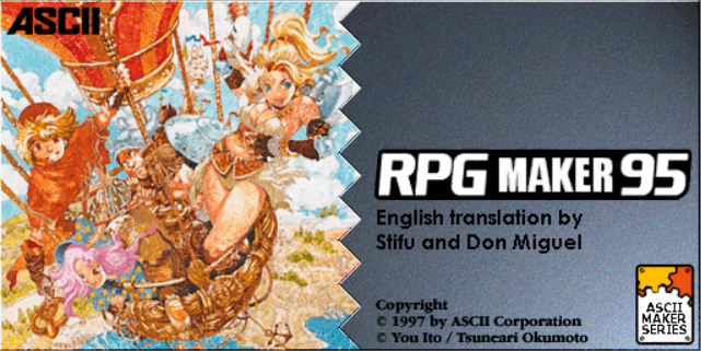 Title screen of RPG Maker 95