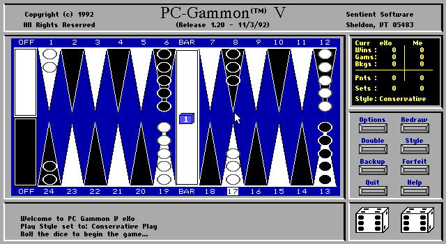 Gameplay of PC-Gammon