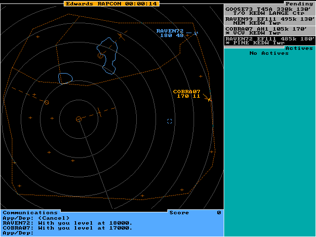 Gameplay of Rapcon: Military Air Traffic Control Simulator