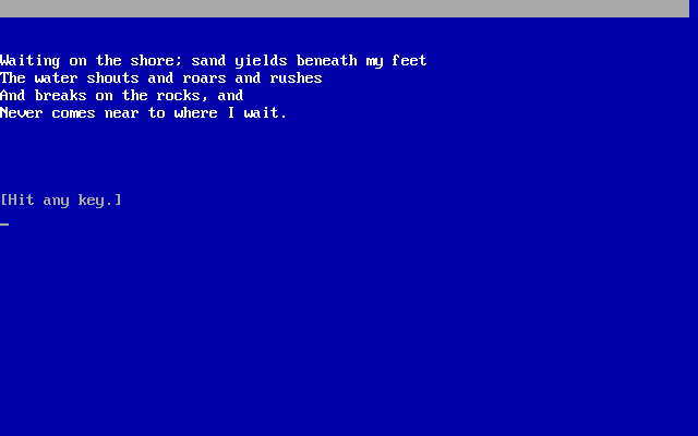 Title screen of A Change in the Weather
