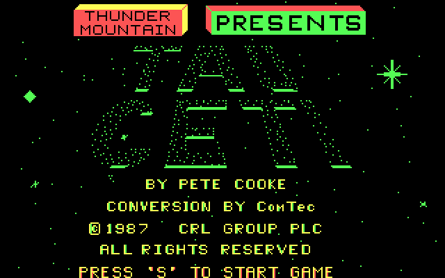 Title screen of Tau Ceti