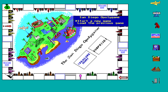 Title screen of Sandiegopoly