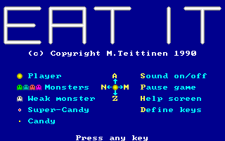 Title screen of Eat It