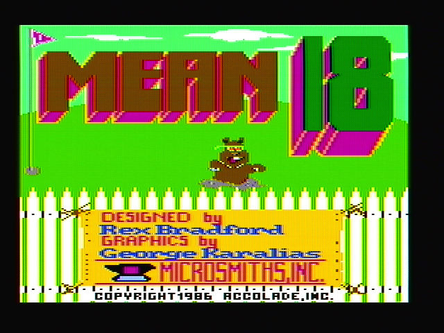 Title screen of Mean 18