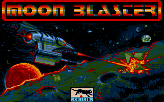 Title screen of Moon Blaster