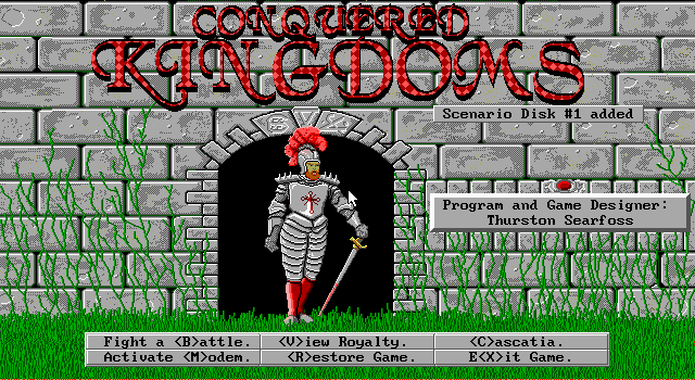 Title screen of Conquered Kingdoms