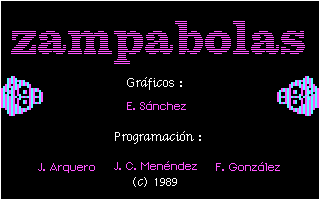 Title screen of Zampabolas