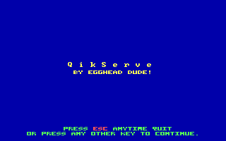 Title screen of QikServe