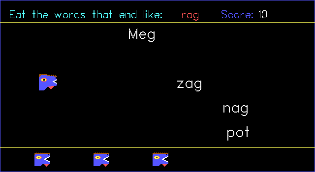 Gameplay of EGA Word Eater