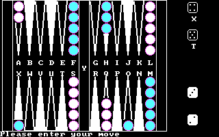 Gameplay of Backgammon (1982)