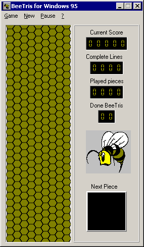 Title screen of BeeTris