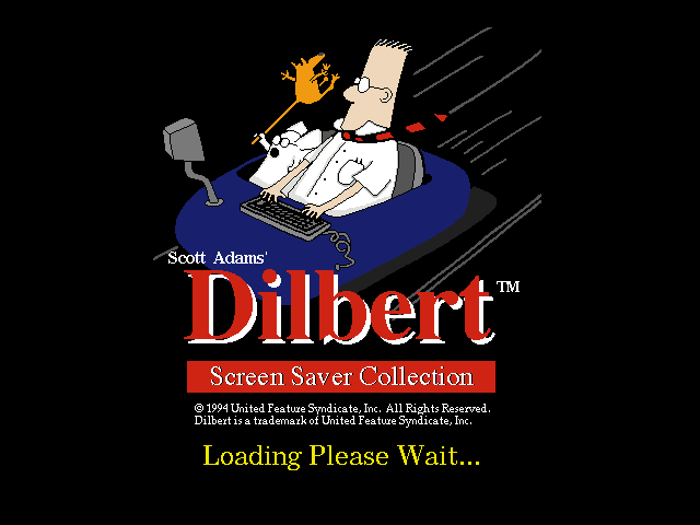 Title screen of Dilbert Screen Saver Collection