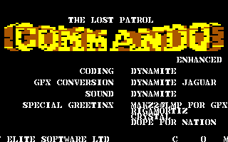 Title screen of Commando Enhanced