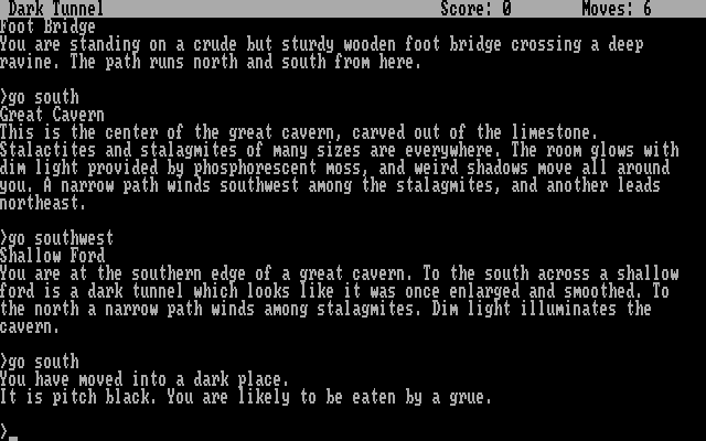 Gameplay of Zork II: The Wizard of Frobozz