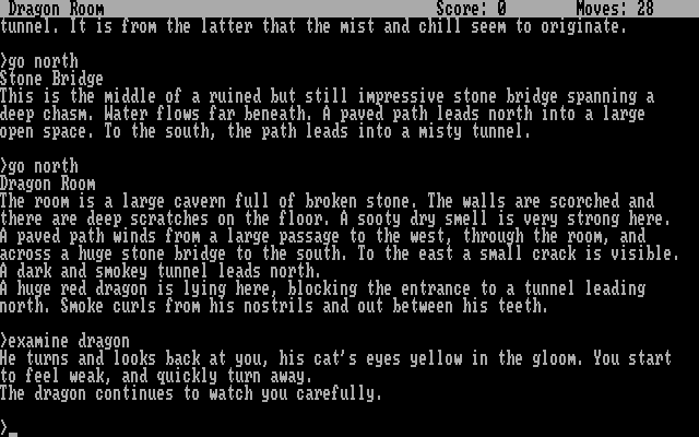 Gameplay of Zork II: The Wizard of Frobozz