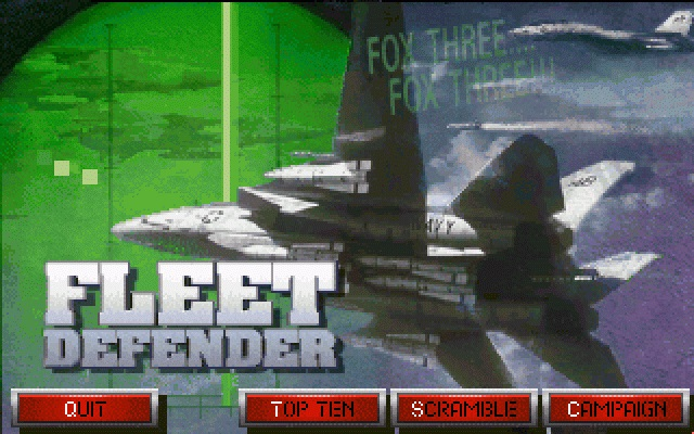 Title screen of Fleet Defender Gold