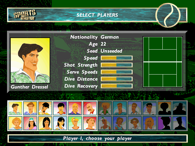Gameplay of Pete Sampras Tennis 97