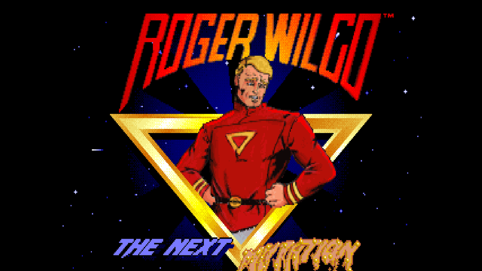 Title screen of Space Quest V: The Next Mutation