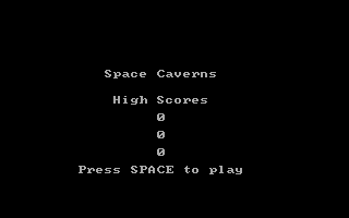 Title screen of Space Caverns