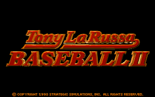 Title screen of Tony La Russa Baseball II