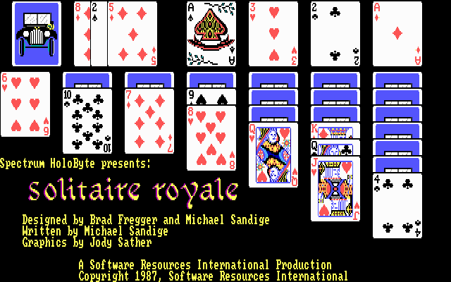 Title screen of Solitaire Royale