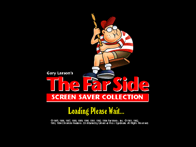 Title screen of FarSide Screen Saver Collection