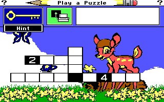 Gameplay of Mickey's Crossword Puzzle Maker