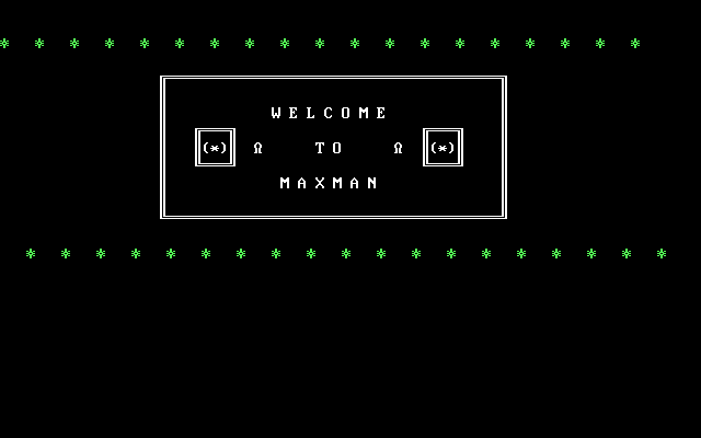 Title screen of MaxMan