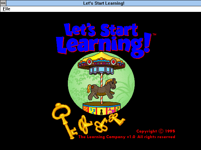 Title screen of Reader Rabbit and Friends: Let's Start Learning!