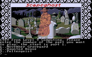 Title screen of Scapeghost