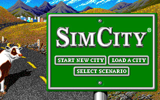 Title screen of SimCity Classic