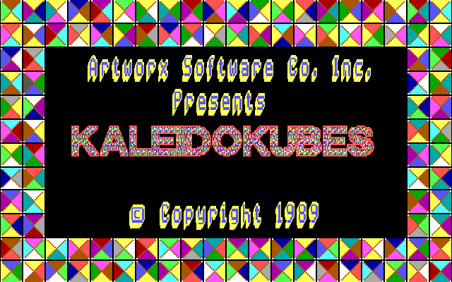 Title screen of KaleidoKubes