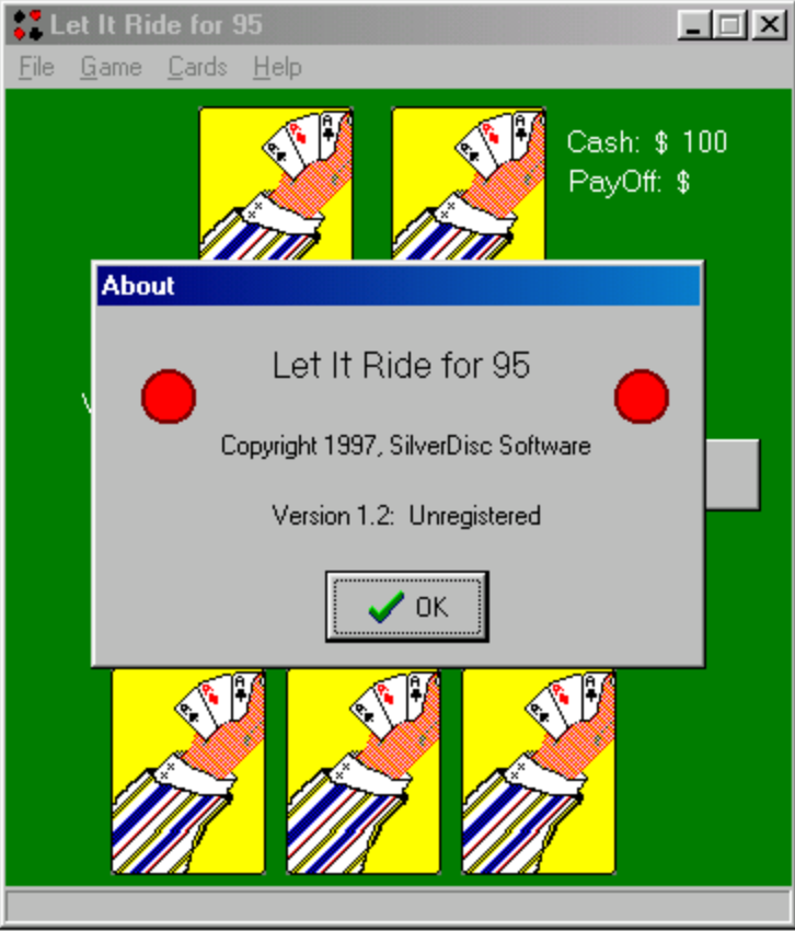 Title screen of Let It Ride for 95