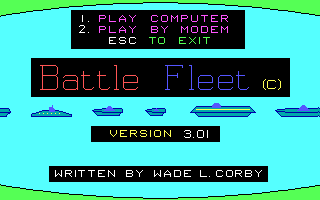 Title screen of Battle Fleet