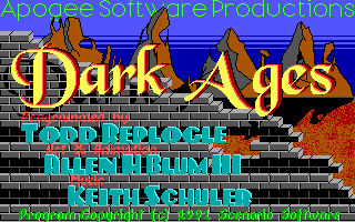 Title screen of Dark Ages